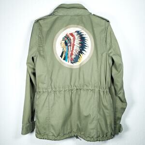 Ralph Lauren Denim Supply Jacket Womens Military Field Back Decal Size Medium
